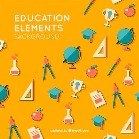 Free Vector | Flat education elements background