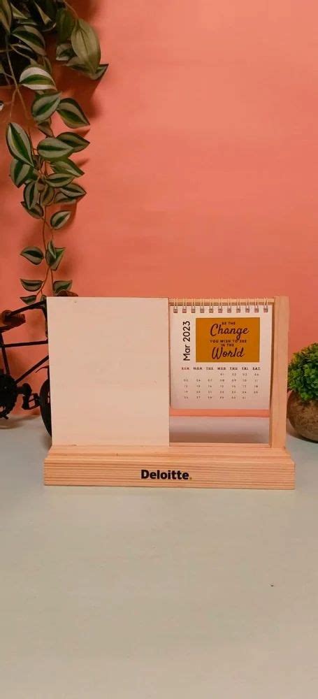 Brown Promotional Wooden Desktop Calendar Stand, 12 X 8inch(lxw) at Rs ...