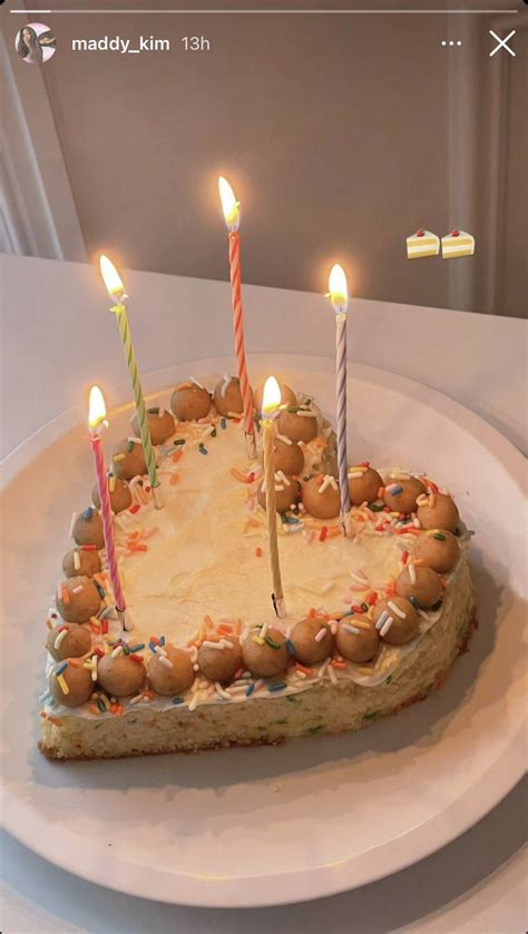 heart shaped cake  lit candles homemade bday cake aesthetic