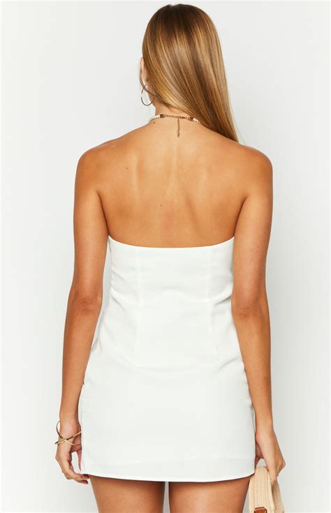 Lauren White Strapless Mini Dress – Beginning Boutique US