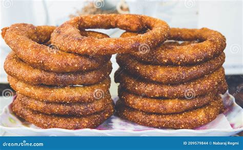 selroti famous nepali style sweet breadnepali food stock photo
