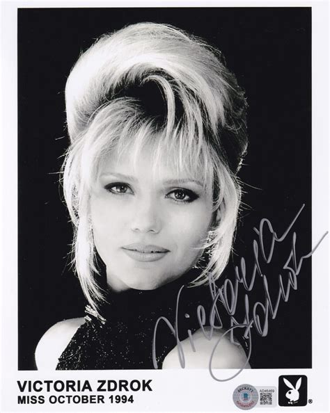 Victoria Zdrok Signed Playboy 8x10 Photo BAS COA Miss October 1994