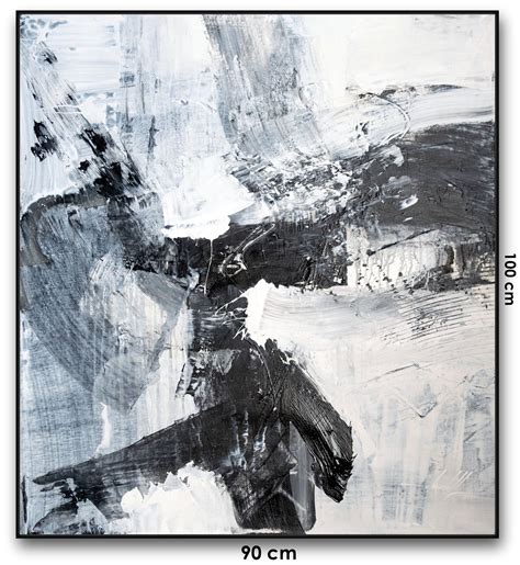 Pintura Em Preto E Branco - Quadro Abstrato Preto e Branco | Pintura preto e branco, Pintura em ...