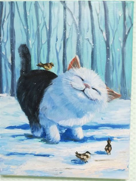 Картина маслом "Мартовский кот. Первое солнце. " купить в интернет ...