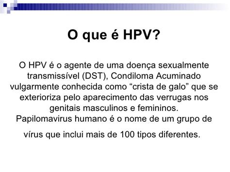 O Que É Hpv No Homem - Hpv