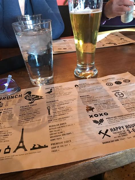 Menu at The Blue Duck restaurant, Maplewood