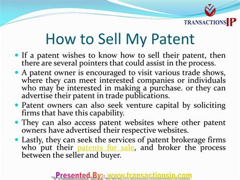 PPT - What You Need To Know - Selling Your Patent PowerPoint
