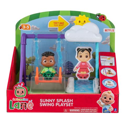 CoComelon, Sunny Splash Swing Playset, Includes Cody Figure, CoComelon