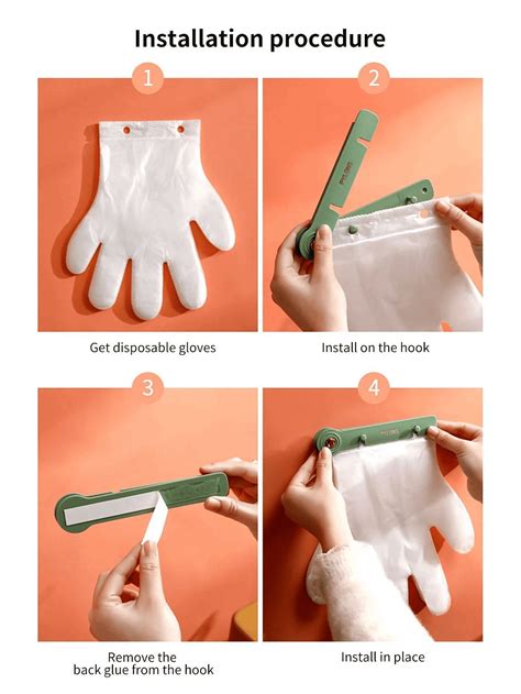 Glove Clip Wall Mounted Glove Rack with 100 Pcs UltraShieldGloves