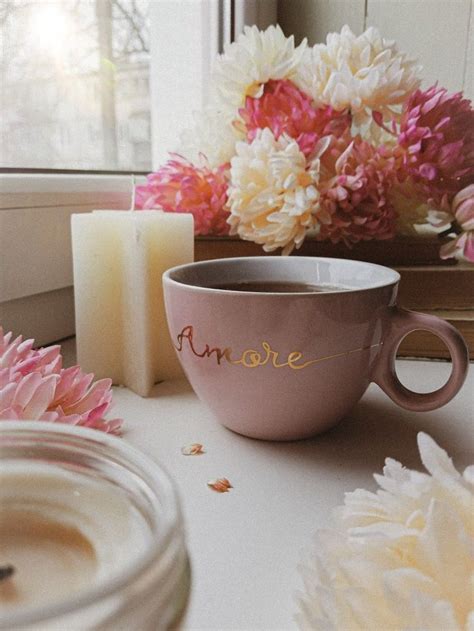 Morning Coffee and Flowers