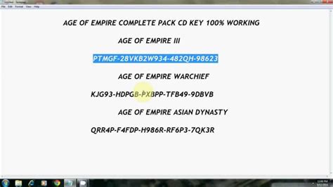 Age Of Empires 3 Key