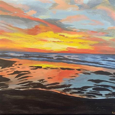 Sunset Sky Painting Sunset Painting Acrylic Painting Beach - Etsy ...