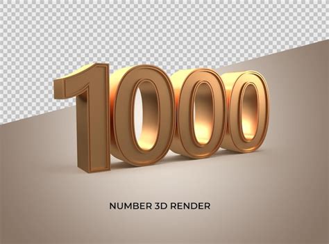 premium psd  gold number