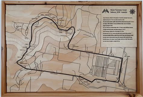 Topographic Map Mt Panorama Bathurst NSW | Etsy