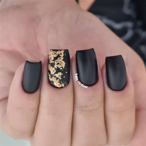 Unhas Com Folha De Ouro - Unhas decoradas com folha de Ouro -Dicas e galeria de fotos - Faby Cardoso