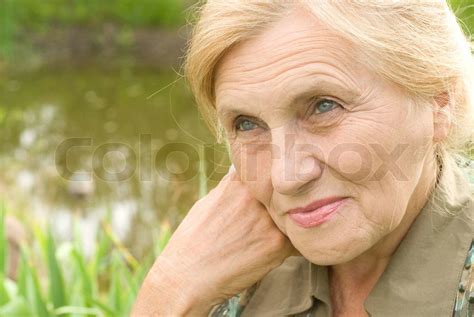 cute old woman | Stock image | Colourbox