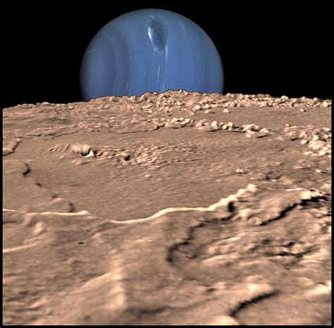 Neptune on Triton's Horizon | NASA Jet Propulsion Laboratory (JPL)