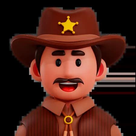sheriff  icon   png obj  blend format