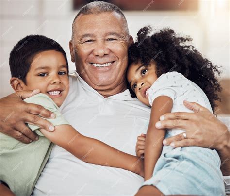 Happy Elderly People With Family