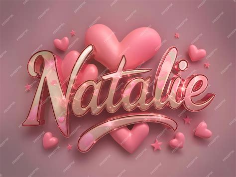Premium Vector | Natalie name logo design background natalie name