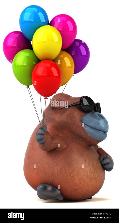 Fun Orangutan - 3D Illustration Stock Photo - Alamy