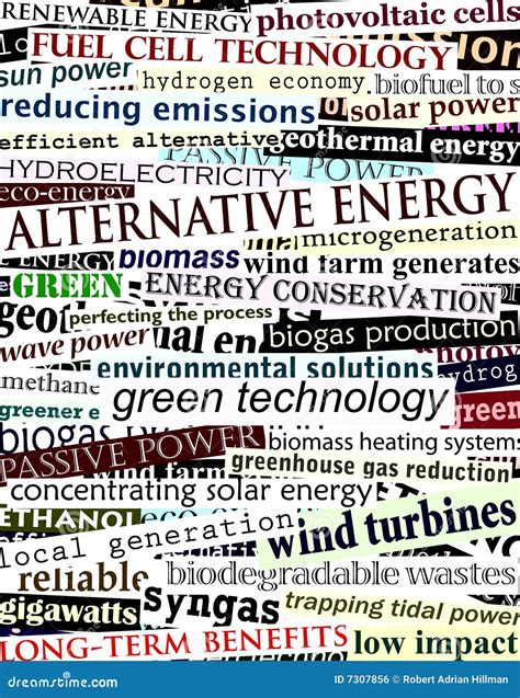 Alternative Energy Headlines Stock Vector - Illustration of climate