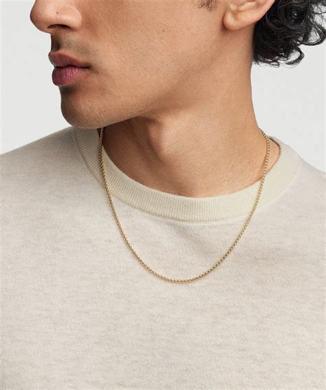 2.5mm 14k Yellow Gold Round Box Chain Necklace | Mejuri Jewelry