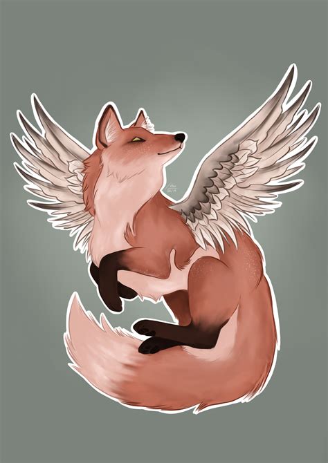 Anime Fox With Wings