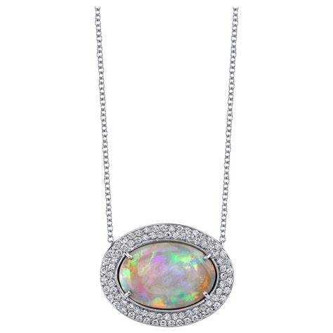 Magnificent Australian Opal Diamond Gold Pendant For Sale at 1stDibs