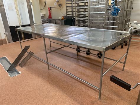 Large work table in stainless steel with drainage - PS Auction - We ...