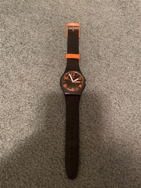 *black Swatch Watch Mens SR1130SW Swiss Water Resistant Battery 7i for ...
