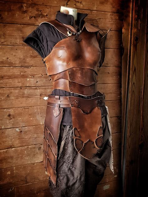 Viking Leather Armor for Women Set Larp Female Armor Leather - Etsy