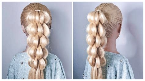 Хвост на Каждый День. Коса из резинок. Фонарики. Прическа на 1 сентября ...
