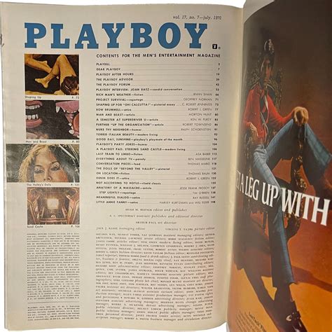 playboy magazine july  centerfold vargas girl joan baez