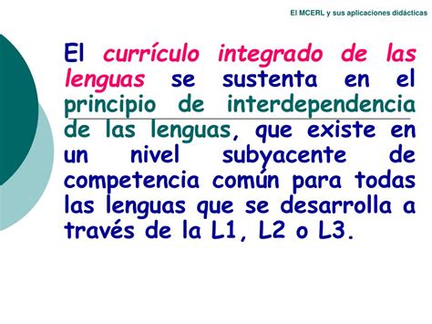 PPT - El MCERL y sus aplicaciones didácticas PowerPoint Presentation ...