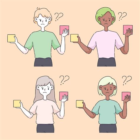 Tomada de decisão escolhendo opções conceito bonito ilustração | Vetor ...