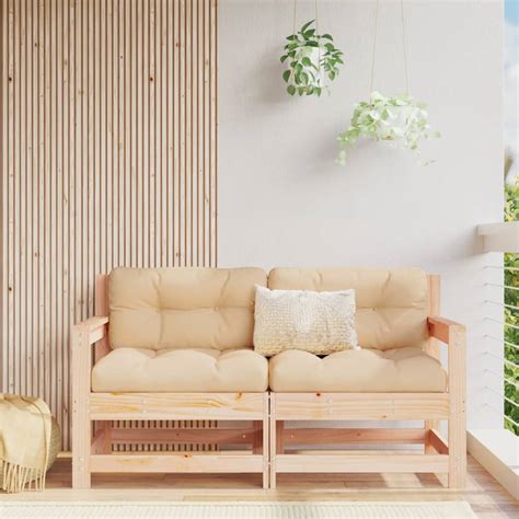 Градински ъглови дивани, 2 бр, бор масив » DesignBunker.eu