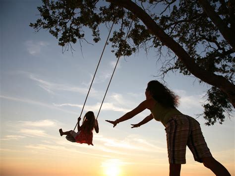 A poem comparing swinging on a swing to life