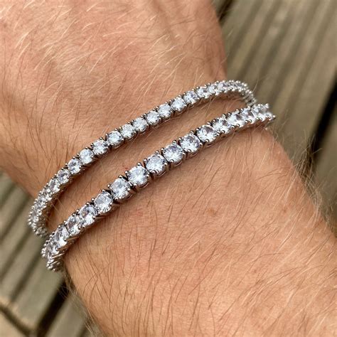 diamond tennis bracelet  men