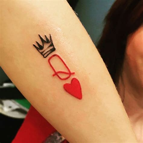 The Queen of Hearts tattoo 👑💗 | Queen of hearts tattoo, Queen tattoo ...