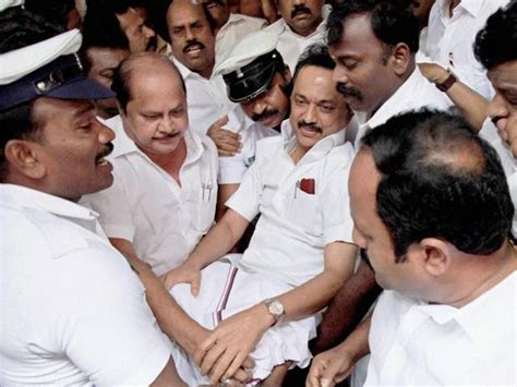 Stalin leads protest by suspended DMK MLAs, party targets Speaker ...