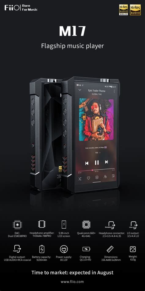 FiiO M17: Máy Nghe Nhạc Hi-Res | Trả Góp 0% | 3Kshop.vn