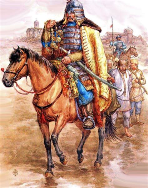 Mongol cataphract with Russian prisoners Fierce People, Imperio Mongol ...