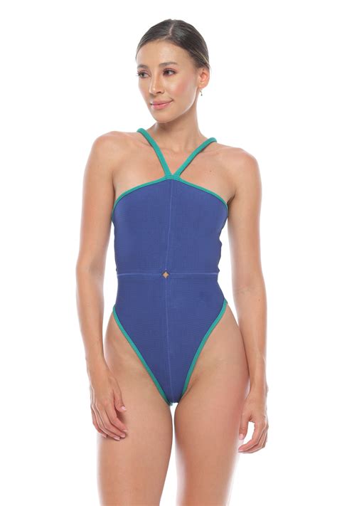 Fausto high leg one piece