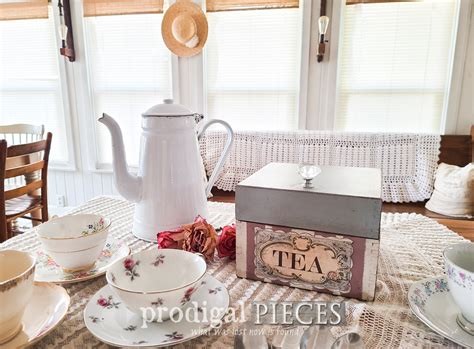 Vintage Tea Box ~ A Mini Makeover - Prodigal Pieces
