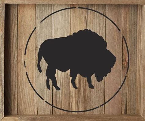 Buffalo Stencil Wall Stencils Western Stencils Create Buffalo Signs ...