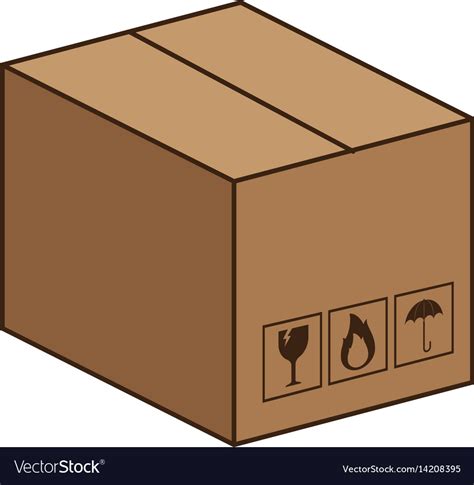Carton box packing icon Royalty Free Vector Image
