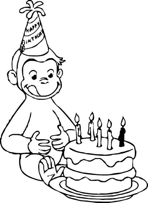Curious george coloring pages to download and print for free