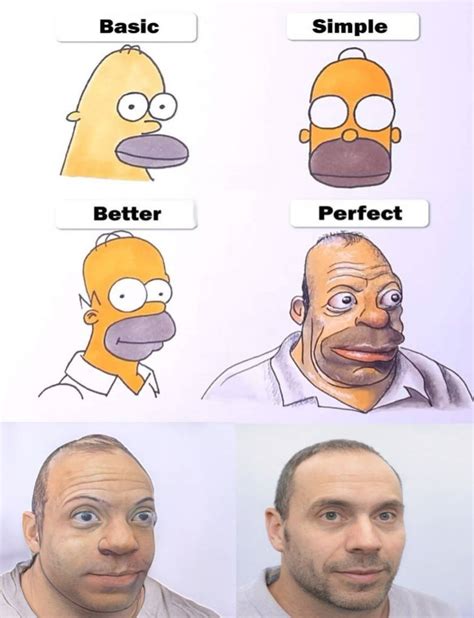 The Simpsons Homer's Evolution Realistic Faces by karl2db on DeviantArt