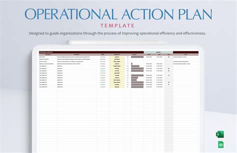 operational plan template excel